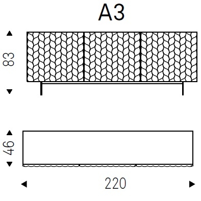 Lavander_A3_220 x 46 x H 83 cm