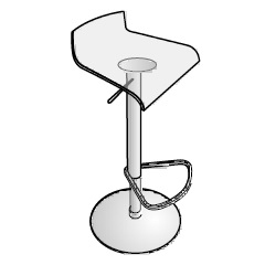 Pam_ Transluzentem "Kristall" Kunststoff (40 x 43 x H 89.5 cm)