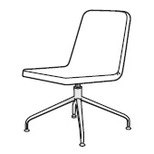 Vik Office_ 71.5 x 71.5 x H 84.4 cm (Sin reposabrazos)