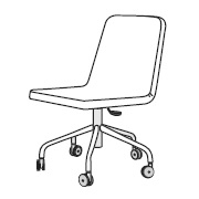 Vik Office_ 68 x 68 x H 81/94 cm (Sin reposabrazos)