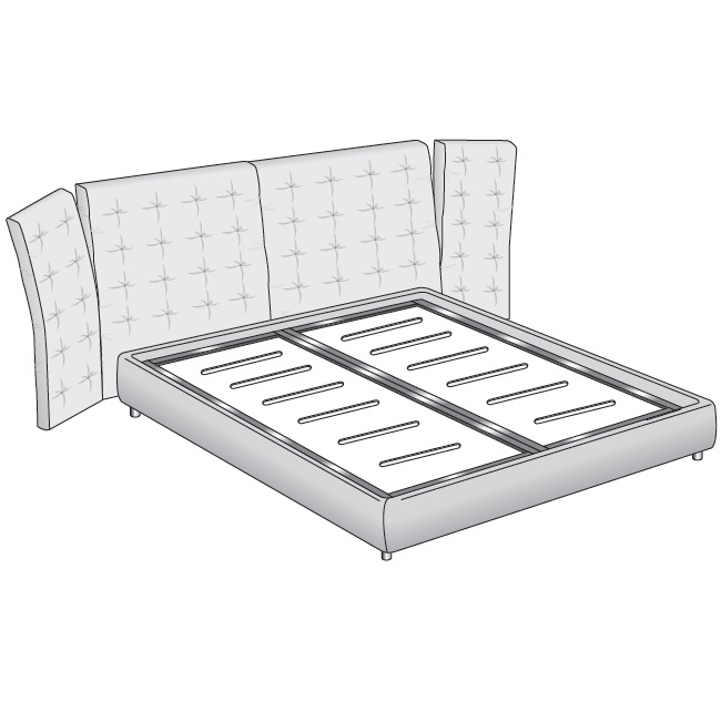 Angle PL_ Gestell H25 - Orthopädische Holzplatte