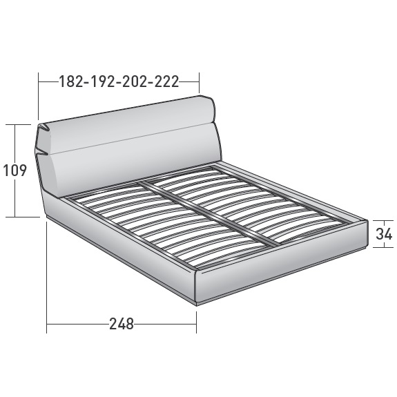 Gentleman High - Adjustable slatted base