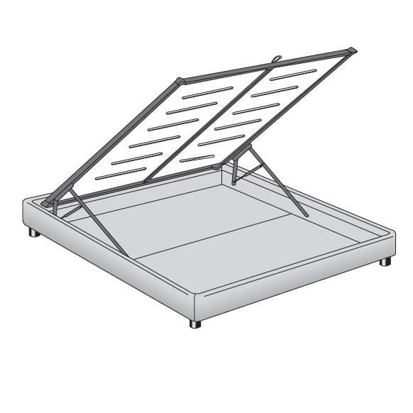 Sommier_ Base contenitore - Piano ortopedico