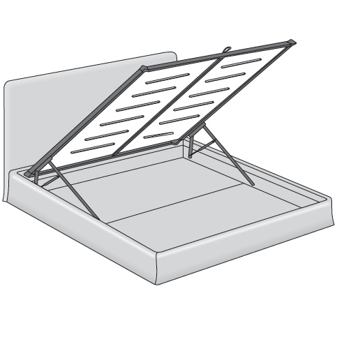 Notturno SC_ Base contenitore - Piano ortopedico