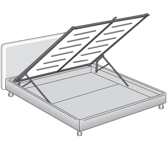 Notturno 2_ Bettkasten-Gestell - Orthopädische Holzplatte