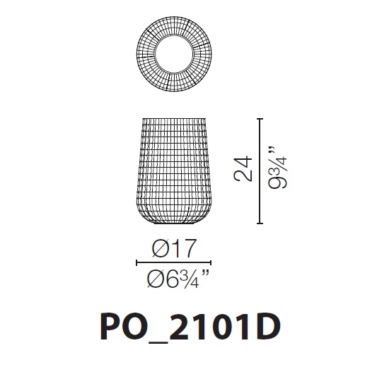 PO_2101D_ Ø 17 x H 24 cm