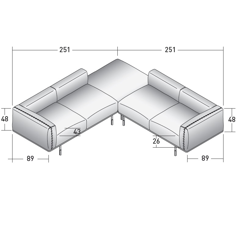 Binario_ D_ 251 x 251 x H 65 cm