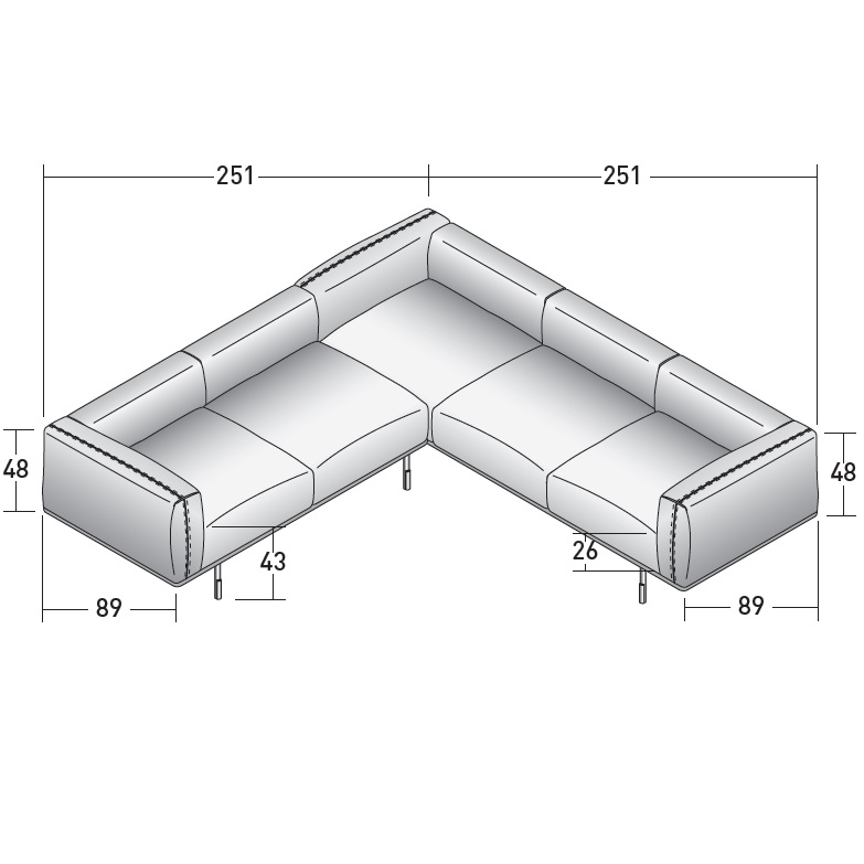 Binario_ F_ 251 x 251 x H 65 cm