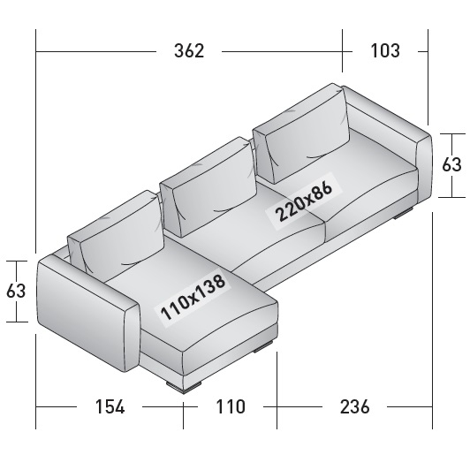 Myplace_ A_ 362 x 154 x H 63 cm