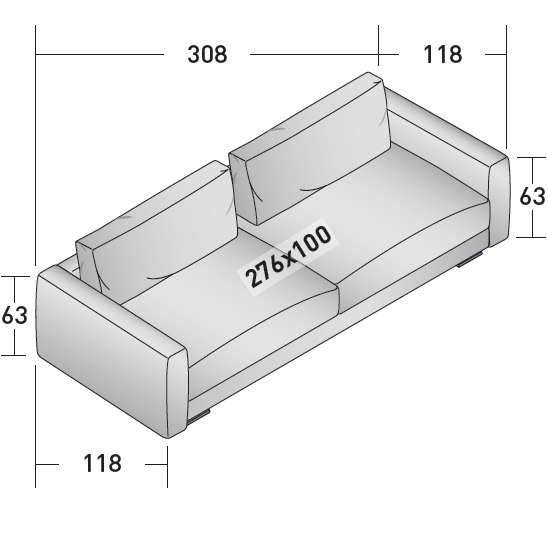 Myplace_ B3_p100_ 308 x 118 x H 63 cm