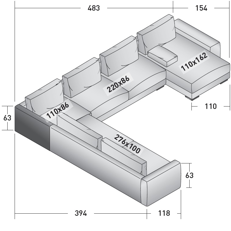Myplace_ U2_ 483 x 394 x H 63 cm