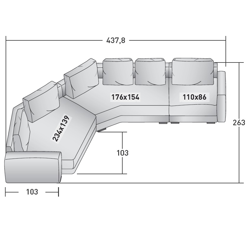 Myplace_ H_ 437.8x 263 x H 63 cm