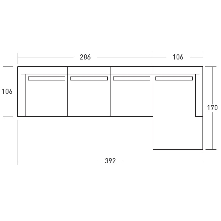 Icon_ D_ 392 x 170 x H 68 cm