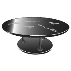 Astair Coffee_ Black marble / Bordeaux lacquered