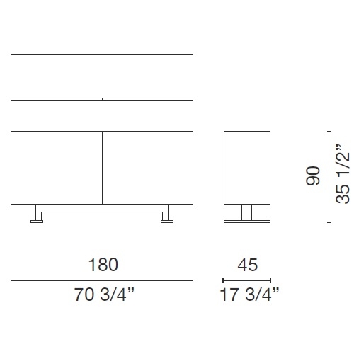 LX_17_ 180 x 45 x H 90 cm
