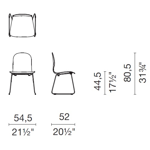TC_3_ 54,5 x 52 x H 80,5 cm (base de trineo)
