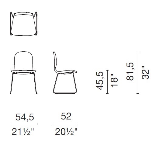 TS_3_ 54.5 x 52 x H 81.5 cm (base de trineo)