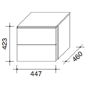 Florens_ 44,7 x 46 x H 42,3 cm (2 cassetti)
