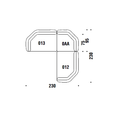 Comp. A12_ 230 x 230 cm