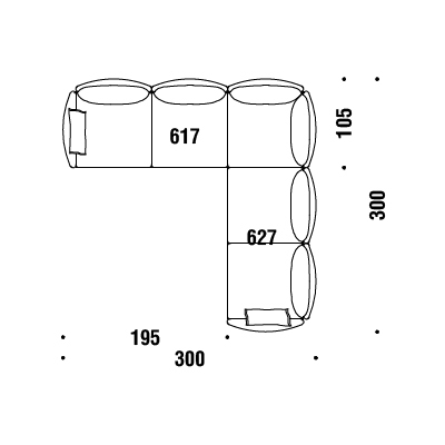 A50_ 300 x 300 x H 76 cm