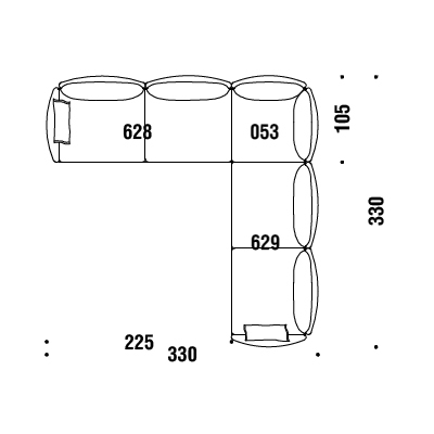 A80_ 330 x 330 x H 76 cm