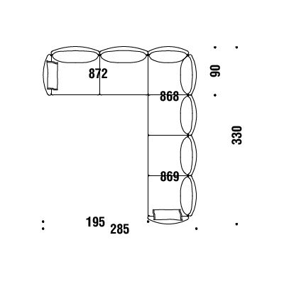 A81_ 285 x 330 x H 76 cm