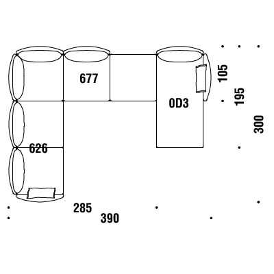 C50_ 390 x 300 x H 76 cm