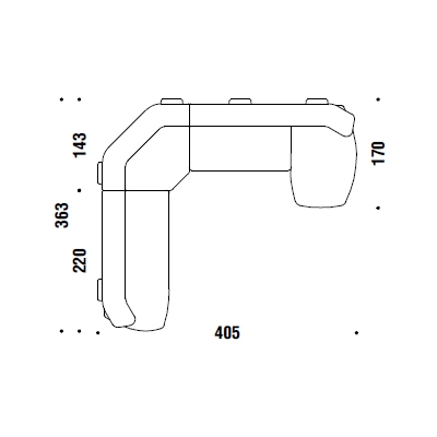 SP4_ 405 x 363 x H 70 cm