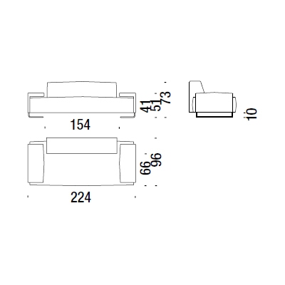 C18_ 224 x 96 x H 73 cm