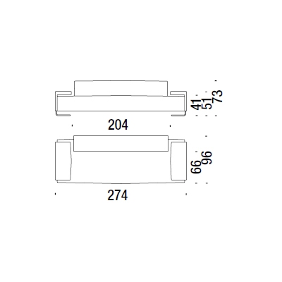 CM1_ 274 x 96 x H 73 cm