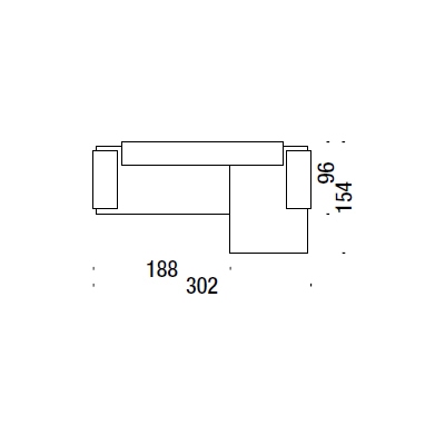 CA1_ 302 x 154 x H 73 cm