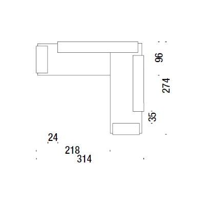 CC5_ 314 x 274 x H 73 cm