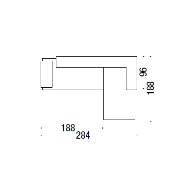 SF2_284 x 188 x H 73 cm