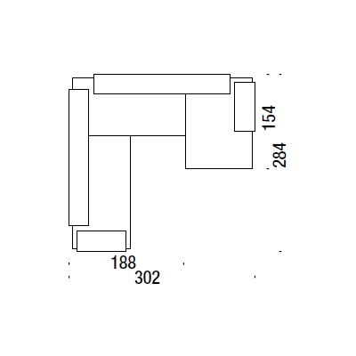 CG6_ 302 x 284 x H 73 cm