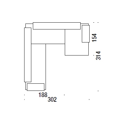 CG7_ 302 x 314 x H 73 cm