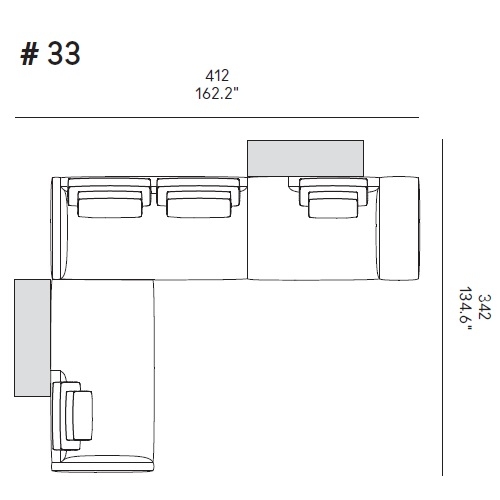 Billie_ Comp. 33_ 412 x 342 x H 80 cm