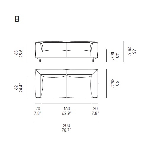 Coleman_ B_ 200 x 90 x H 65 cm