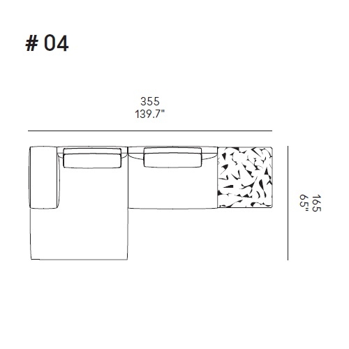 Dizzy_ Comp. 04_ 355 x 165 x H 81 cm
