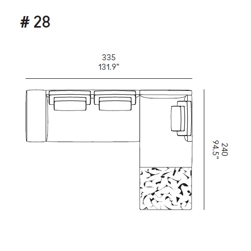 Dizzy_ Comp. 28_ 335 x 240 x H 81 cm