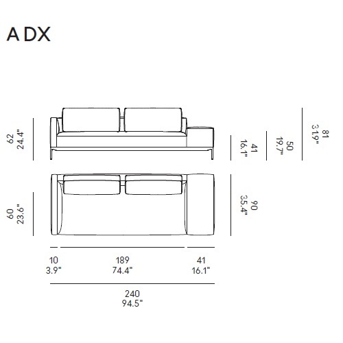 Dizzy_ A DX_ 240 x 90 x H 81 cm