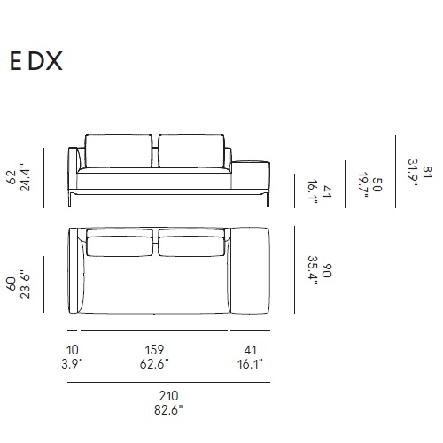 Dizzy_E DX_ 210 x 90 x H 81 cm