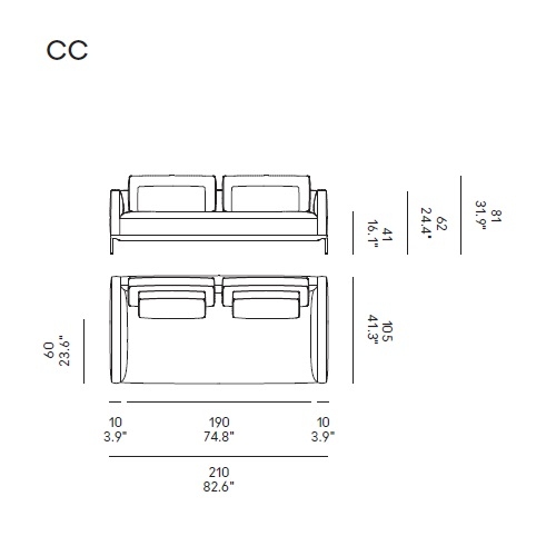 Dizzy_CC_ 210 x 105 x H 81 cm