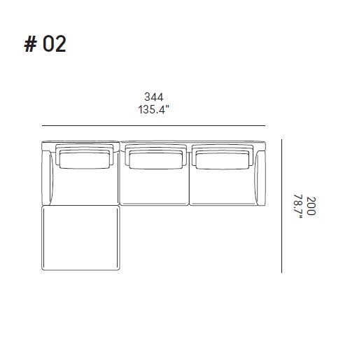 Ellington_ Comp. 02_ 344 x 200 x H 81 cm