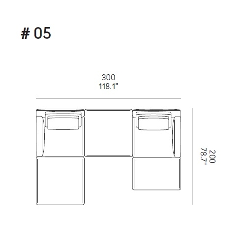 Ellington_ Comp. 05_ 300 x 200 x H 81 cm