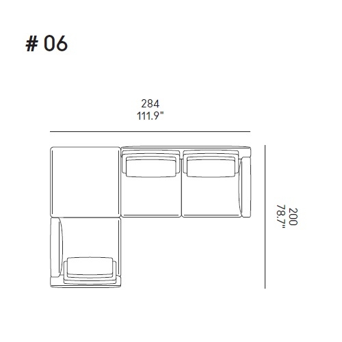 Ellington_ Comp. 06_ 284 x 200 x H 81 cm