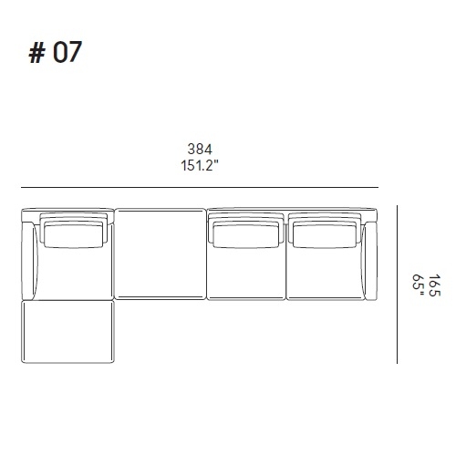 Ellington_ Comp. 07_ 384 x 165 x H 81 cm
