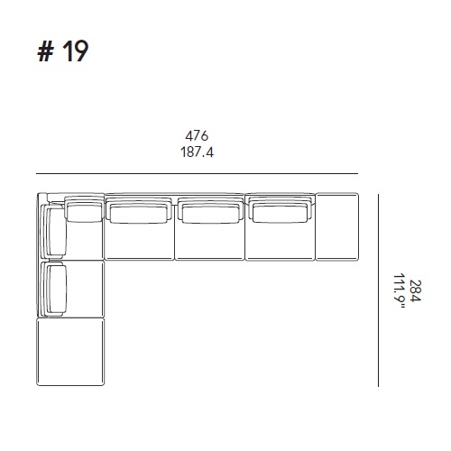 Ellington_ Comp. 19_ 476 x 284 x H 81 cm