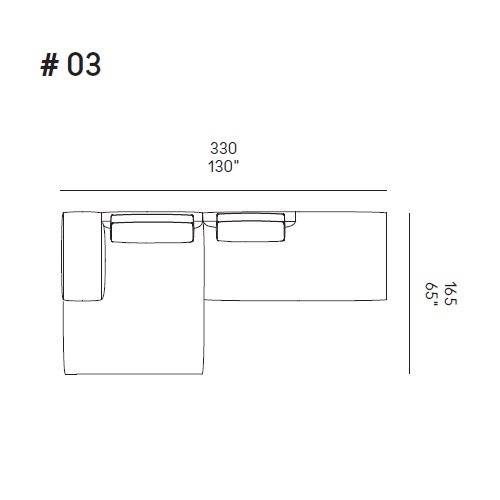 Miles_ Comp. 03_ 330 x 165 x H 80 cm