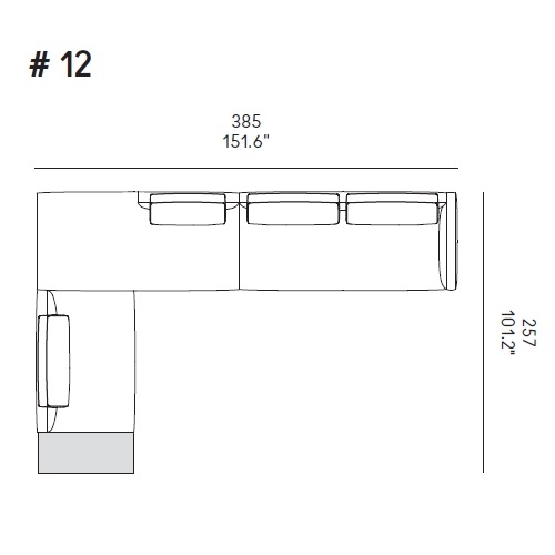 Miles_ Comp. 12_ 385 x 257 x H 80 cm