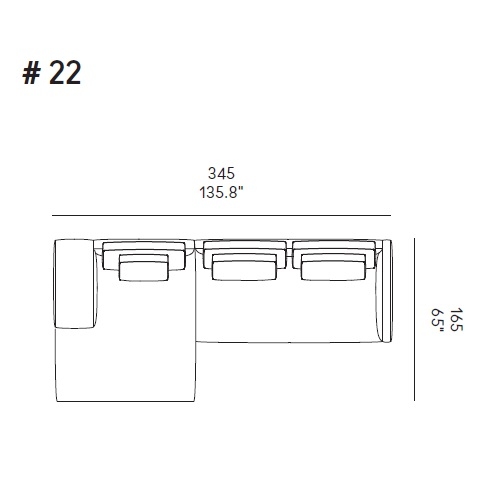 Miles_ Comp. 22_ 345 x 165 x H 80 cm
